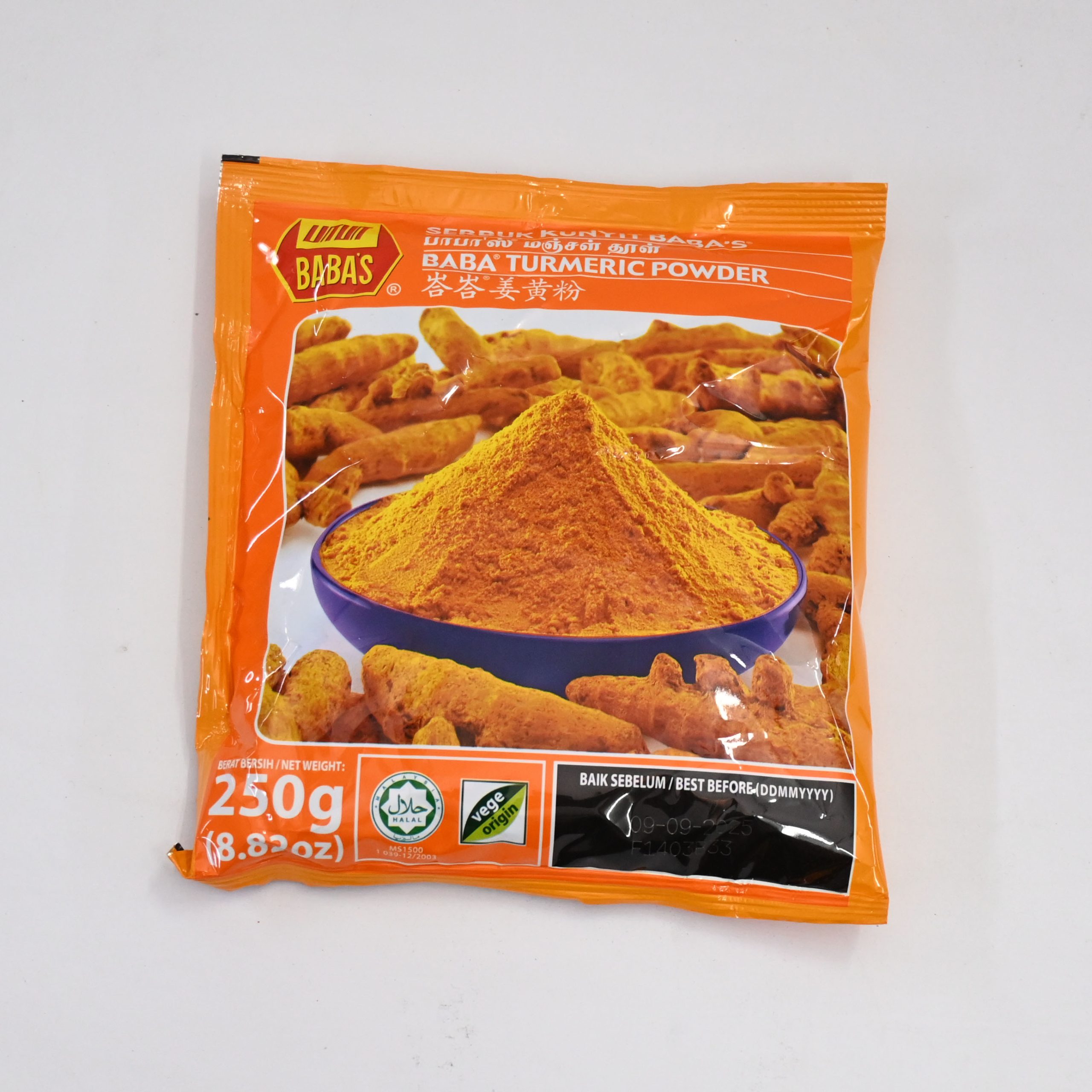 B-BABA’S SERBUK KUNYIT(250GM*40) / BABA’S黄姜粉(250G*40)TURMERIC POWDER ...